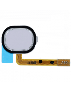 Galaxy A40 SM-A405F/DS Fingeravtryckssensor Hemknapp Flex - Vit